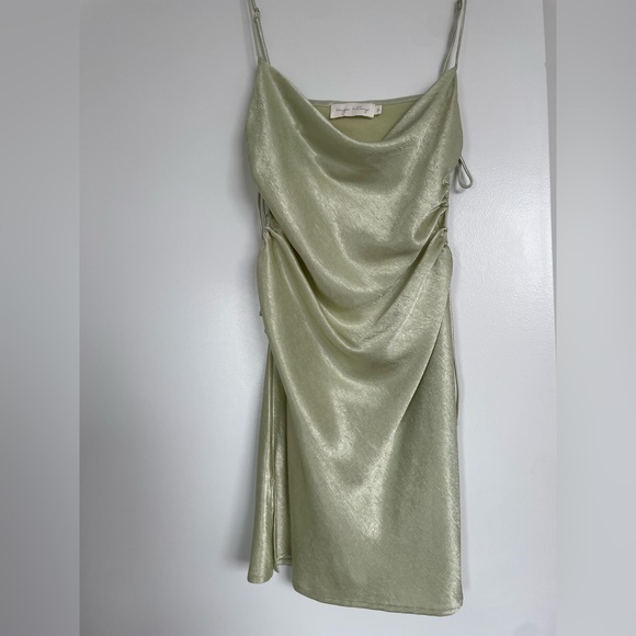 Mint Green Sheer Dress Size Medium - Picture 2 of 9